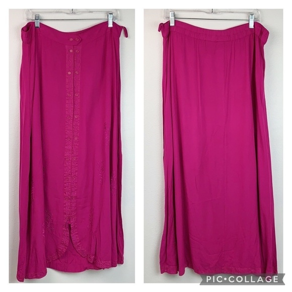 Anthony Mark Hankins skirt suit embroidered tunic top, long pull on skirt EUC - Picture 7 of 12